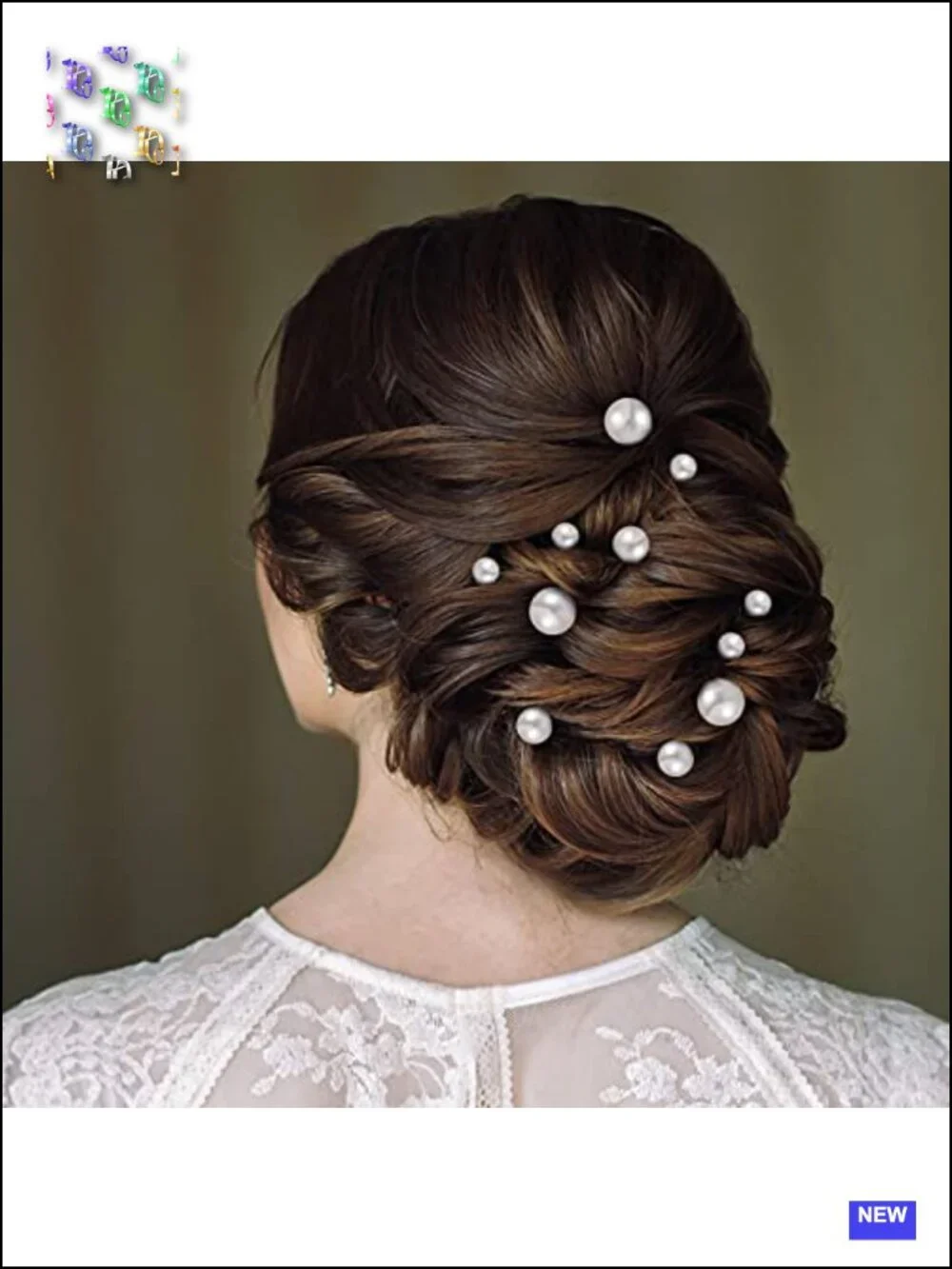 32 Pcs Wedding Pearl Hair Pins Mixed Size Bridal Hair Accessories Rhinestone U